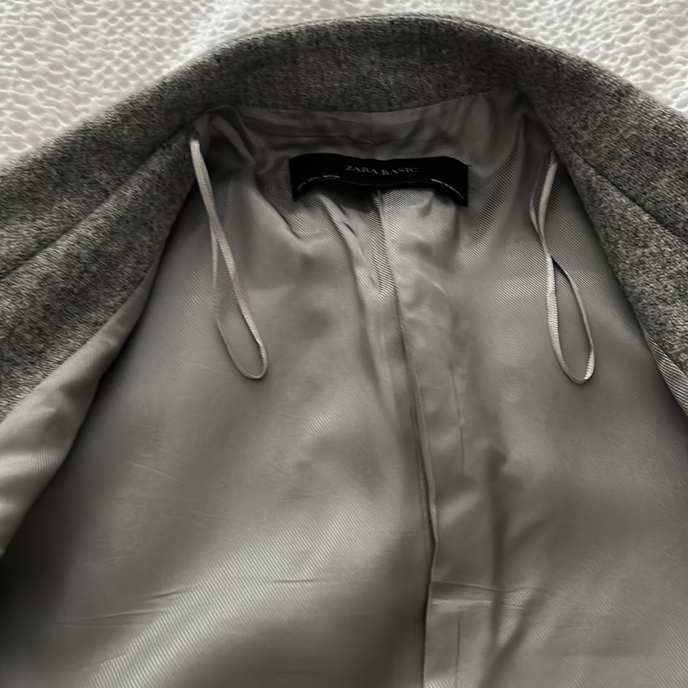Zara - Gray Wool Coat - image 6